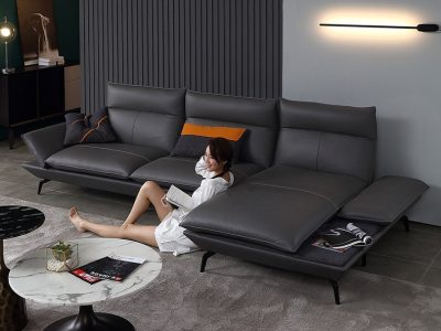Sofa góc bọc da bò Mastrotto cao cấp Pula Lucinda (L46)