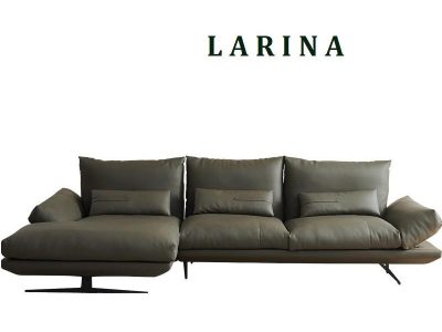 Sofa góc da Bò Ý hiện đại Pula Larina (L48)
