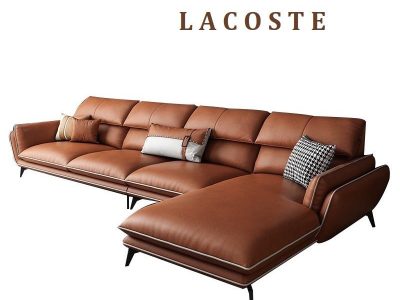 Sofa góc L bọc da bò Italy Pula Lacoste (L44)