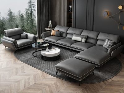Sofa góc L bọc da bò Italy Pula Lacoste (L44)