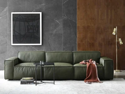 Ghế sofa văng đệm da hiện đại V52