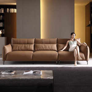 Sofa văng bọc da bò Ý cao cấp Demar (V79)