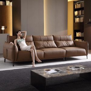 Sofa văng bọc da bò Ý cao cấp Demar (V79)