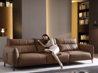 Sofa văng bọc da bò Ý cao cấp Pula Demar (V79)