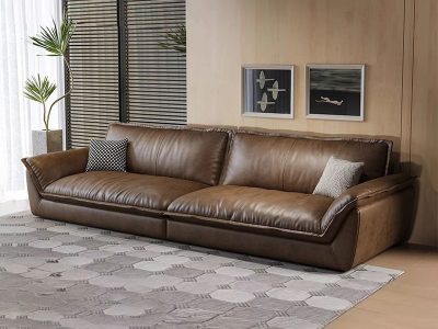 Sofa văng da bò Ý hiện đại Pula Nina (V85)