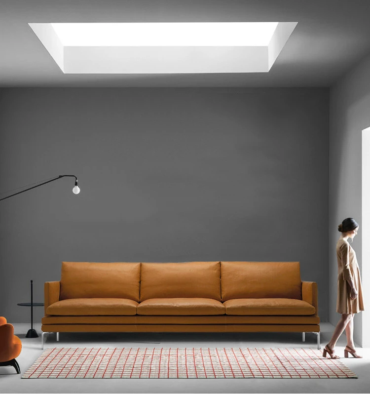 Ghế sofa văng đệm da Italia V23