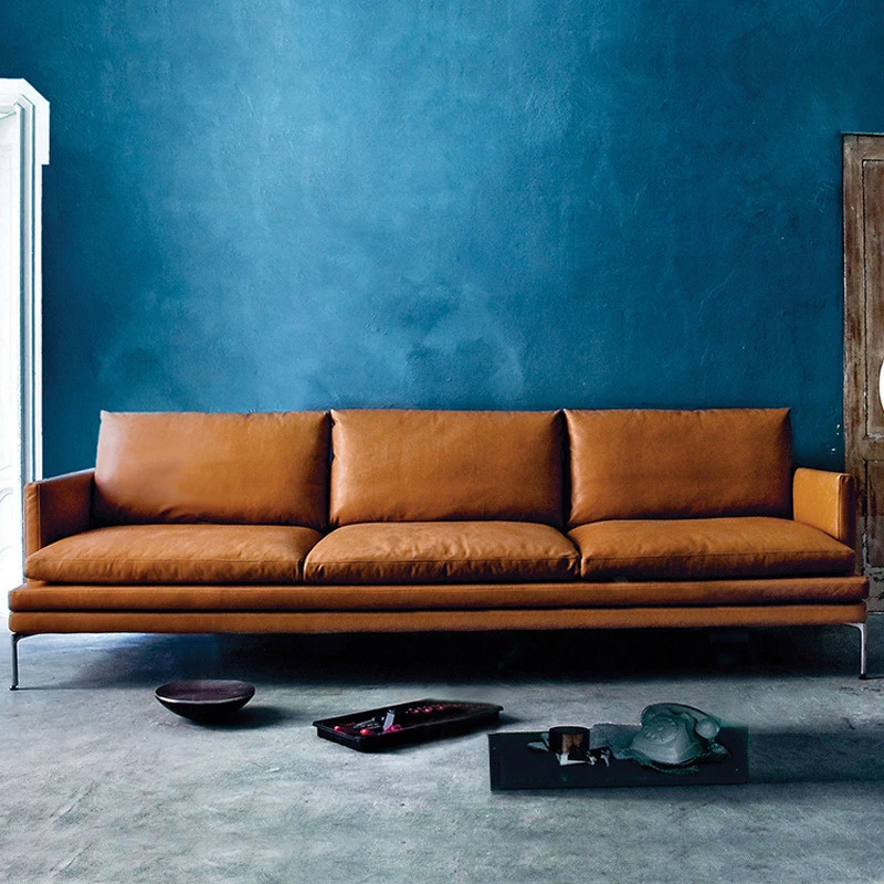 Ghế sofa văng đệm da Italia V23
