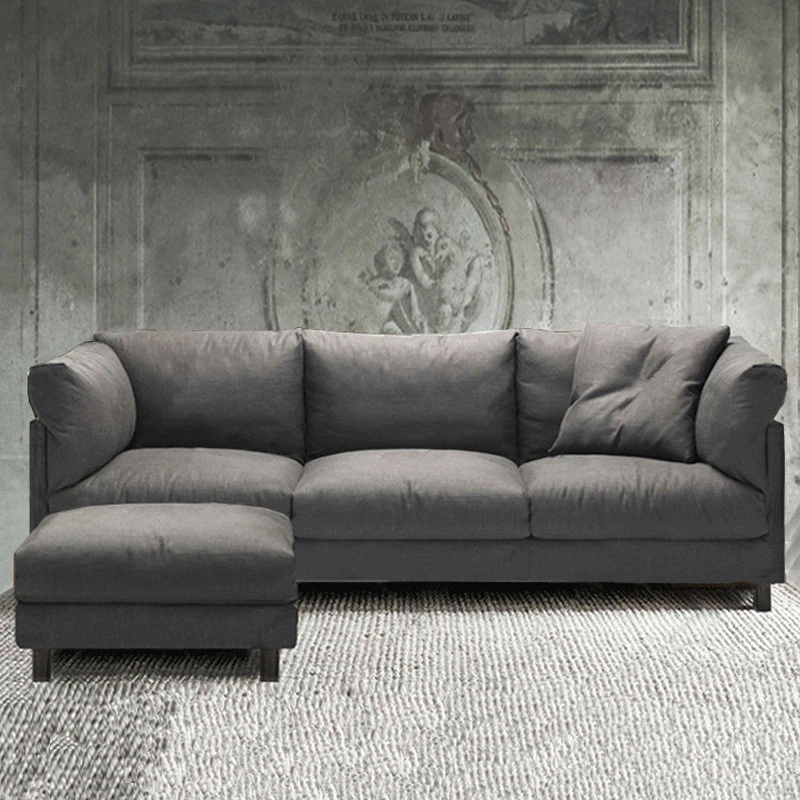 Ghế sofa văng đệm vải thô V24