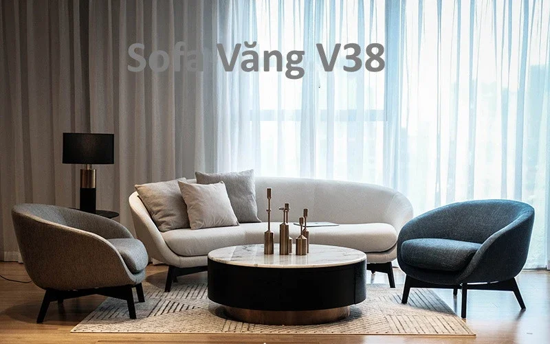Ghế sofa văng vải hiện đại V38