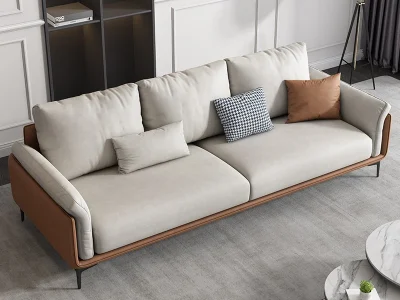 Ghế sofa văng da hiện đại V51