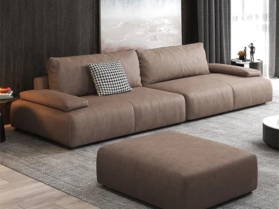 Ghế sofa văng đệm da lộn V53