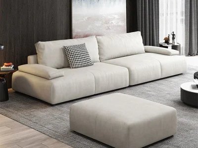 Ghế sofa văng đệm da lộn V53