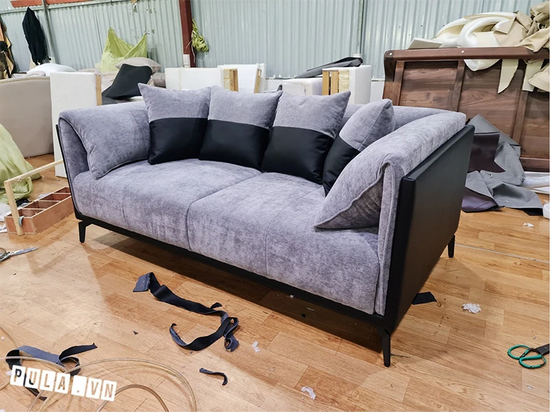 Ghế sofa văng da hiện đại V40