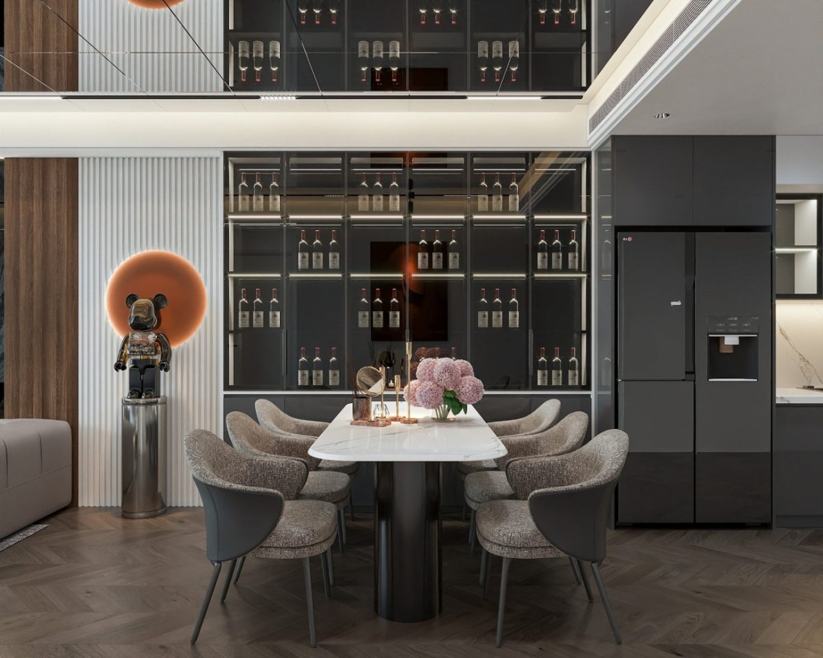 3D bàn ăn & tủ bếp