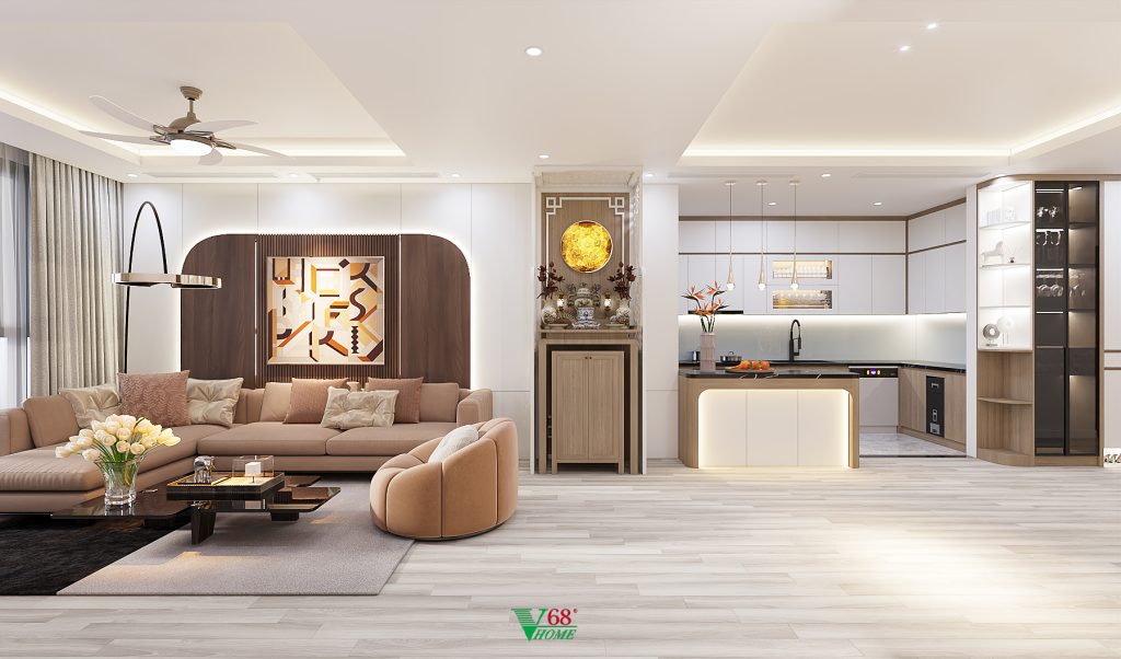 Ảnh 3D Mẫu tủ bếp TB01